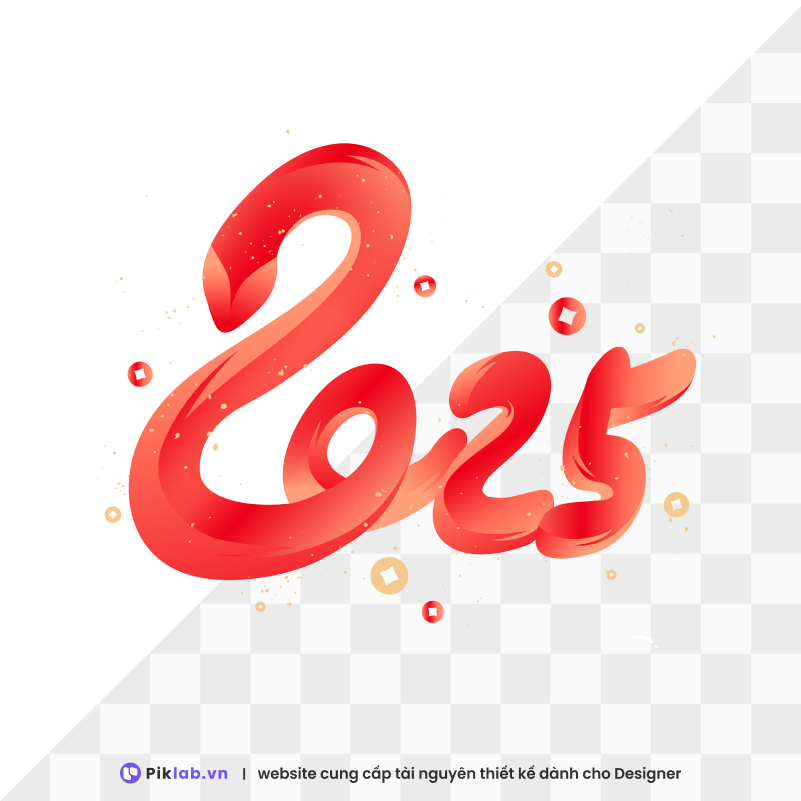 Design resource snake happy new year 2025 tet holiday isolated on transparent PNG chúc mừng năm mới 2025 , năm con rắn Ất Tỵ